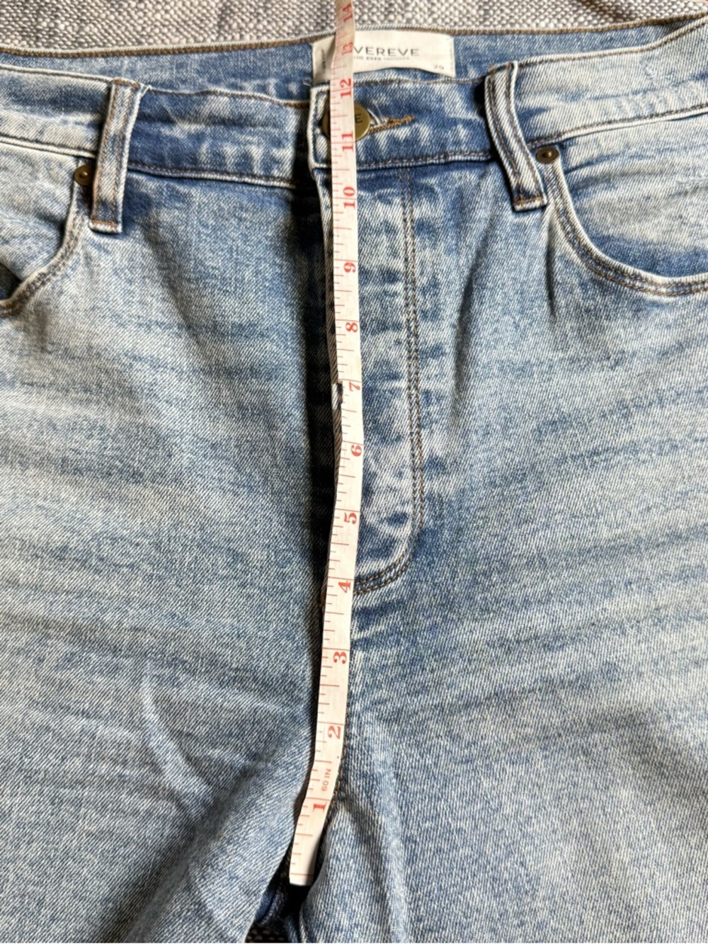 Evereve The Ever Trouser High Rise Wide Leg Jeans sz 29 Blue Button Fly long - Picture 4 of 13